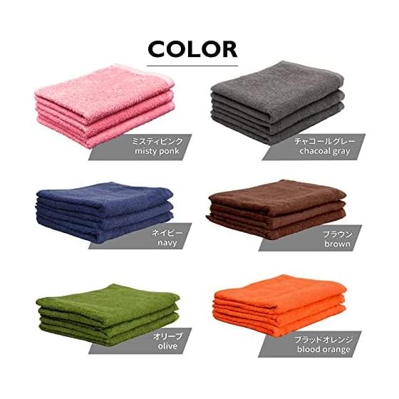 Small Bath Towel Set of 3 Quick Dry Thin Compact Big Face Mini Sports Long 100% Cotton (Charcoal Gray)
