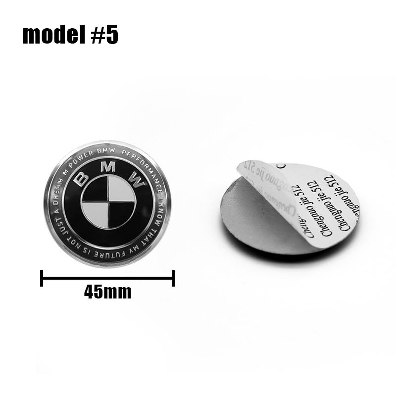 1 Stück 45mm 47mm Auto Lenkrad Dekoration Abzeichen Aufkleber Logo Zubehör Für BMW E46 E90 E60 F30 F10 E39 E36 F20 E87 E90 E70