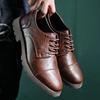 Fashion Vintage Men's Leather Shoes Casual Shoe Outdoor Workwear Men's Shoes British Style Single Botines Para Hombres Zapatillas Male