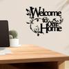 Wrought Iron Metal Wall Art Decor, Farmhouse Hanging Sign for Living Room Office, Welcoming Home Letter Design