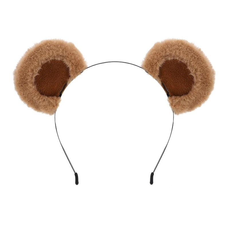 1Pc Plush Bear Ear Headbands - Soft & Adorable, Unisex Accessory For Daily, Parties, Cosplay, Ideal Gift For All Ages