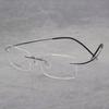 Ultralight Titanium Rimless Eyeglass Frame Business Women Men None Screw Glasses