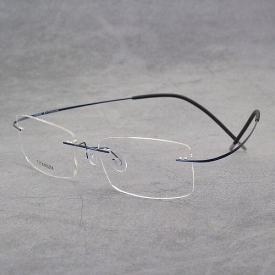 Ultralight Titanium Rimless Eyeglass Frame Business Women Men None Screw Glasses