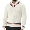 Men's   Big Size  Knitting  Long Sleeves  Twisted Flower  Pullover  Sweater