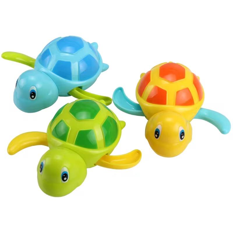 Single  Cute Cartoon Animal Tortoise Classic Baby Water Toy Infant Swim Turtle Wound-Up Chain Clockwork Kids Beach Bath Toys