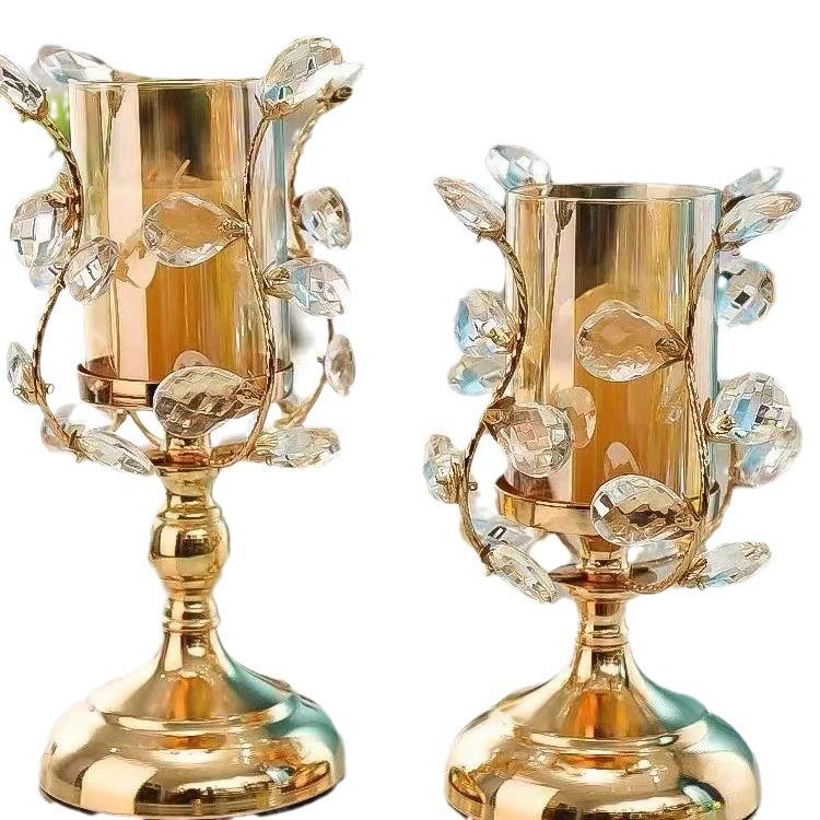 Luxury Candlestick Crafts Home Decor Hotel Desktop Christmas Candlestick Decor