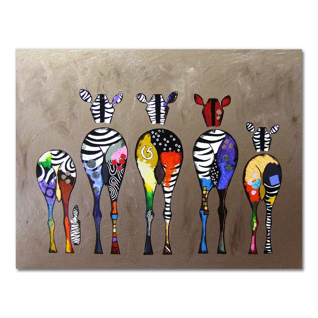 

Abstract Colorful Zebra Canvas Art Paintings on The Wall Posters and Prints Art Picture for Modern Living Room Decor No Frame 21*30cm