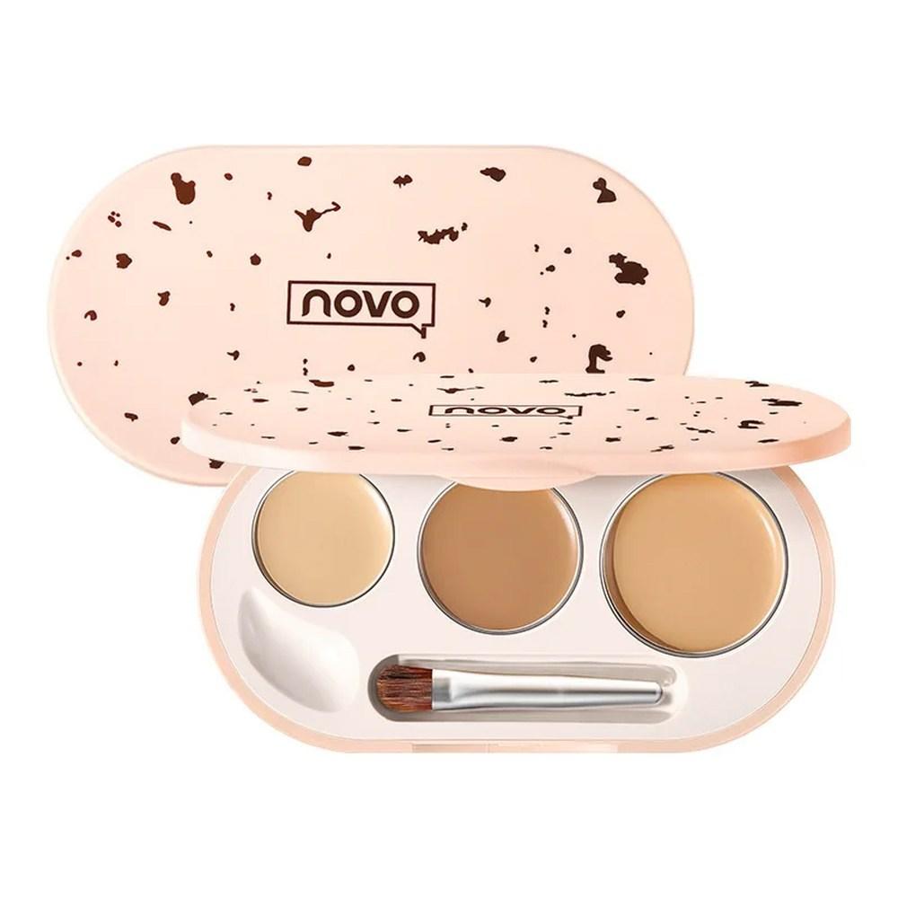 Gesichtscreme Foundation Wasserfest Bronzer Cover Langanhaltende Natürliche Basis Make-up Konturierung Langanhaltender Concealer Gesichtspflege, Natur, 1 Stück