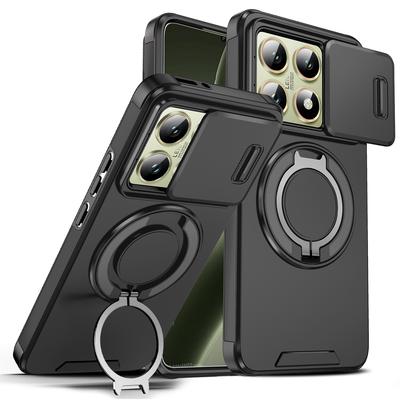 Magnetický kovový prstenový stojánek Matné pouzdro pro Xiaomi Mi 15T Pro 14T Xiao Mi 15T Mi15t Mi14T