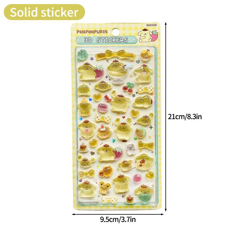 Sanrio Cartoon Sticker Hello Kitty Kuromi My Melody Aesthetic Sticker Cinnamoroll DIY Scrapbook Bonbon Drop Decal Party Favor