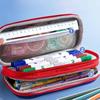 Estojo de Lápis de Camada Dupla 3D - Bolsa de Papelaria de Grande Capacidade para Alunos do Ensino Fundamental
