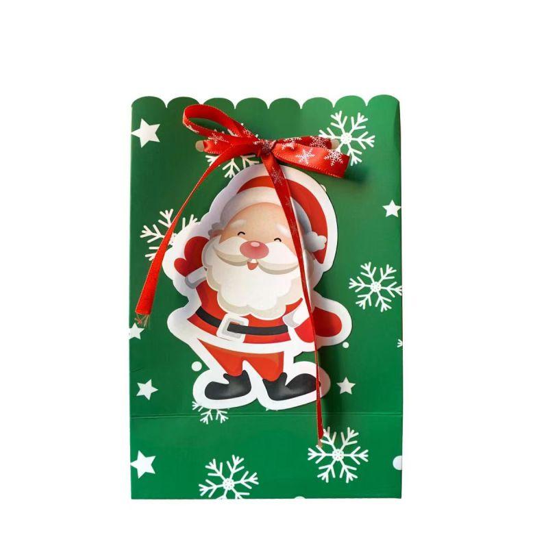 Christmas Gift Box Candy Bag Snowflake Birthday Gift Package Santa Claus Elk Christmas Tree Paper Bag Christmas Decoration