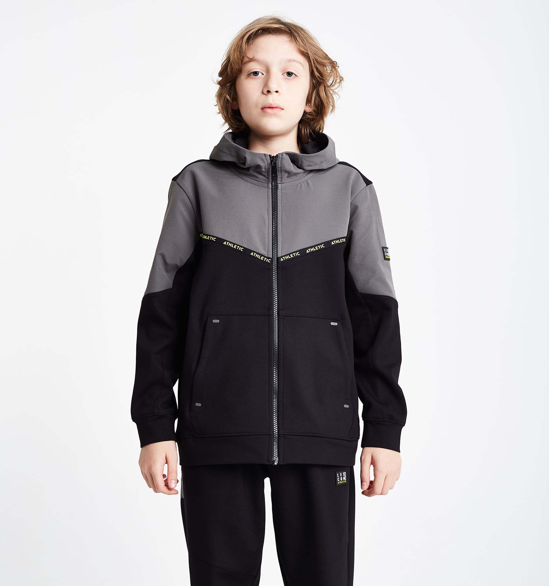 

Children s Zippered Hooded Sweatshirt 24N-3101 13-14 чорний