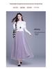 2026 Spring High Waist Pleated Mesh Skirt, Double-Sided Wear, Large Hem, Slimming Commuter Style.
