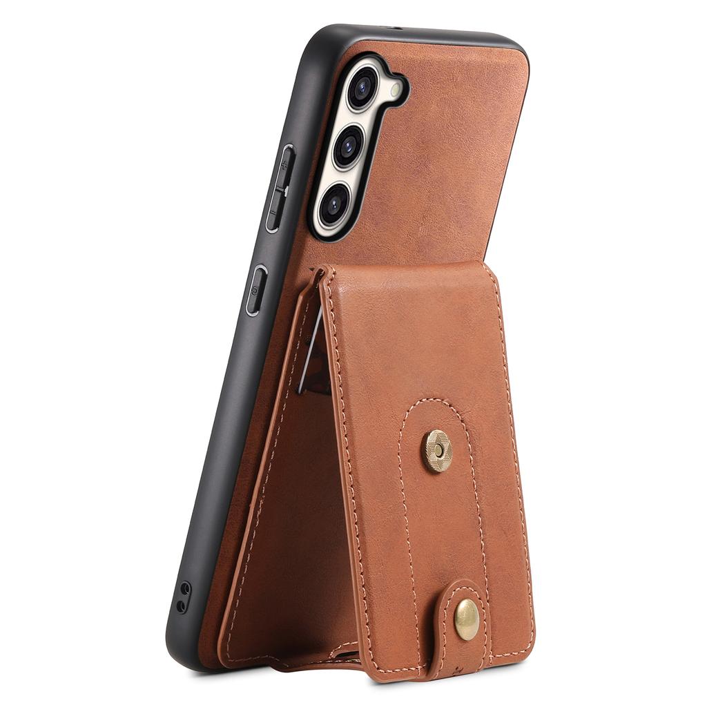 DENIOR D14 For Samsung Galaxy S23+ Kickstand Case Card Holder Phone Cover Magnetic Case