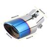 Blue Auto Rear Round Exhaust Pipe Tip Stainless Muffler Tail Steel Accessories