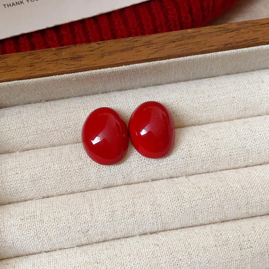 Silver Needle Leopard Heart Bow Geometric Dangle Earrings - Trendy Korean Style for Women