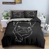 Cartoon Dog Duvet Cover Cute Pet Printed Bedding Set Comforter Covers Twin King Quilt Cover With Pillowcase Bedclothes 2/3Pcs