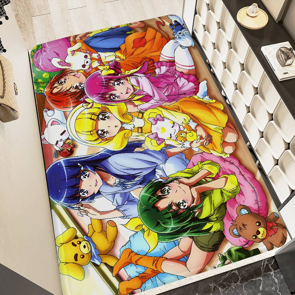 Smile Precure Anime Floor Mat Cheaper Anti-slip Modern Living Room Balcony Printed Bedside Mats