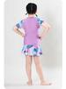 Plus Size Girls' Sun Protection Swimwear, Quick-Dry Split Design for Big Kids
