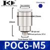 Micro Pneumatic Quick Connector with Internal Hex Thread: POC3/4/6/8-M3/M5/01/02