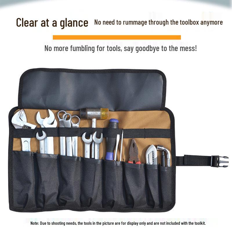 Multifunctional Roll-up Tool Bag for Electricians and Motorcyclists