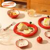 Piatti Ceramica Creativi Carini a Forma di Mela per Salse Piatto Condimento Casalingo Piatti Snack Ciotola Frutta Sushi Stoviglie da Cucina
