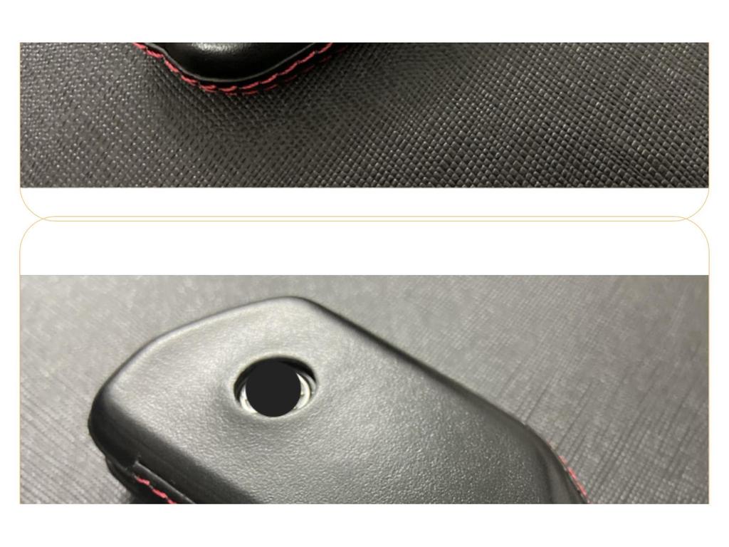 4D Leather Key Case for Skoda Kodiaq, GT, Kamiq, Karoq, Superb 3-Button Folding Key.