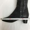 REGAL Leather Long Boots Size 22.5 Women’s Black Side Zip 5cm Heel Boots(USED)