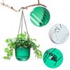 Garden Decoration Self-watering Flower Pot with Chain with Drainage Holes Hanging Flower Pots Round Plant Houseplant Flowerpot