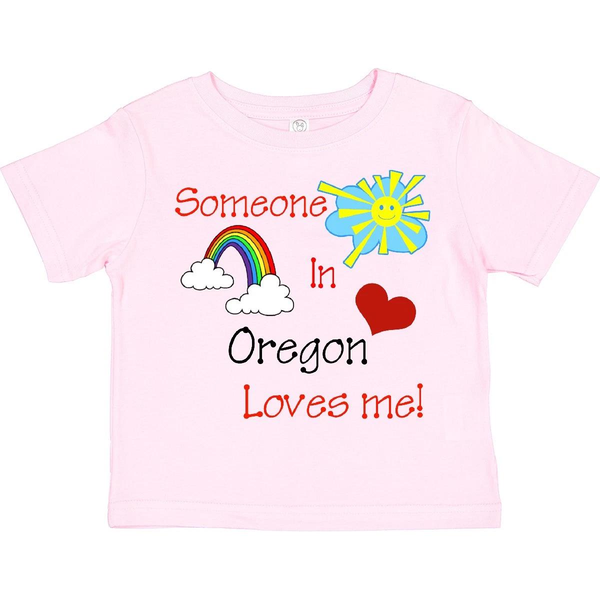 Inktastic Someone In Oregon Loves Me! Toddler T-Shirt Love Rainbow Sunshine Kid 100