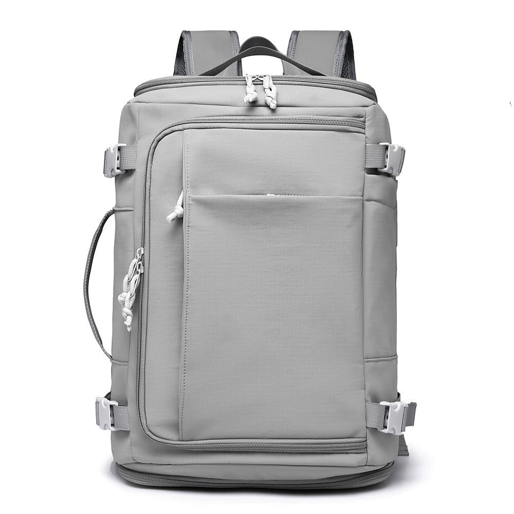 Box-style Open Bag Outdoor Simple Backpack Breathable and Burden-reducing Shoulders Large Capacity Men's Bag USB Independent Shoe Bin