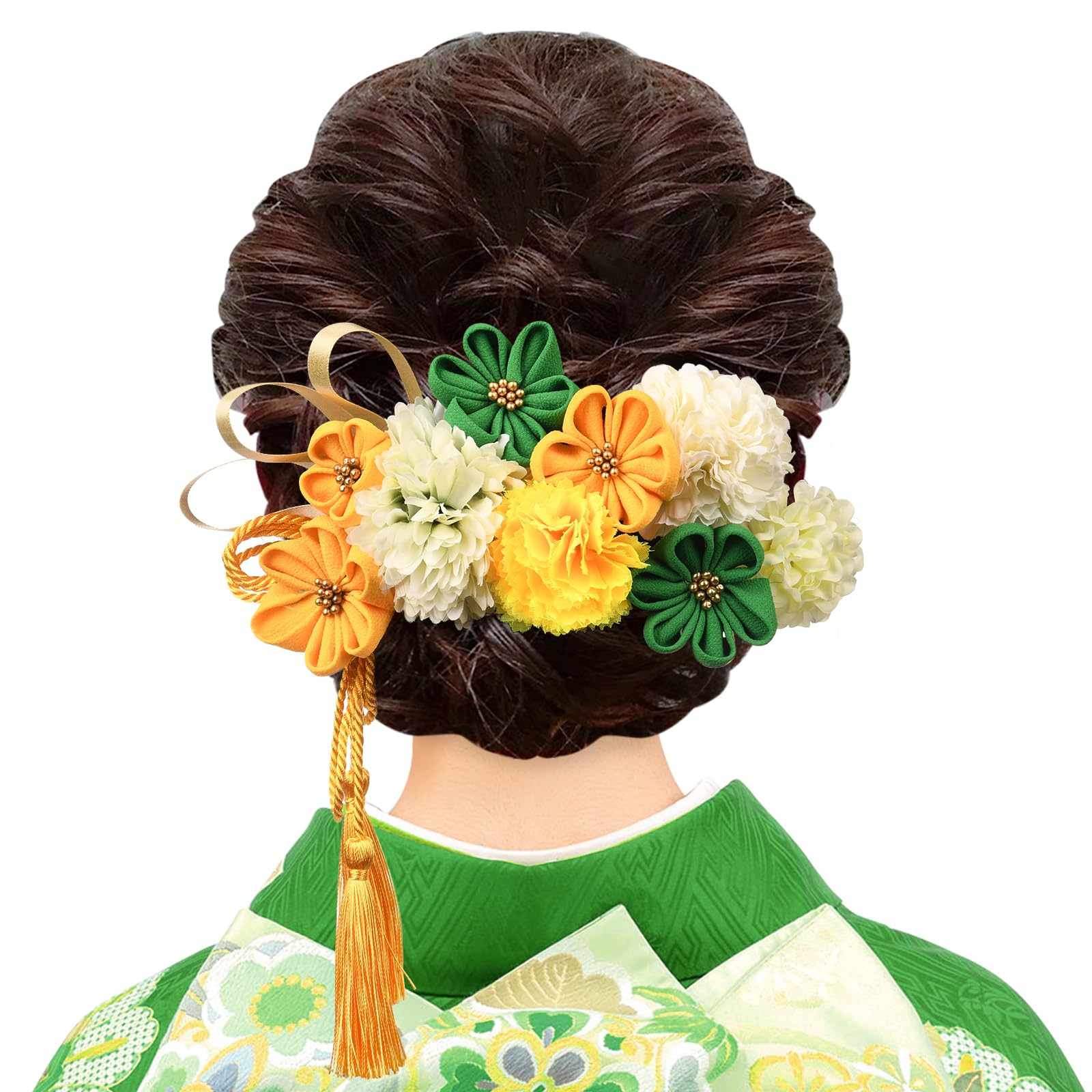 

Волосы Японские Волосы Волосы Роскошный Искусственный Цветок Волосы Роскошные 3 Цвета и [OTAKUMARKET] Украшения, Сити-го-сан, Церемонии совершеннолетия,