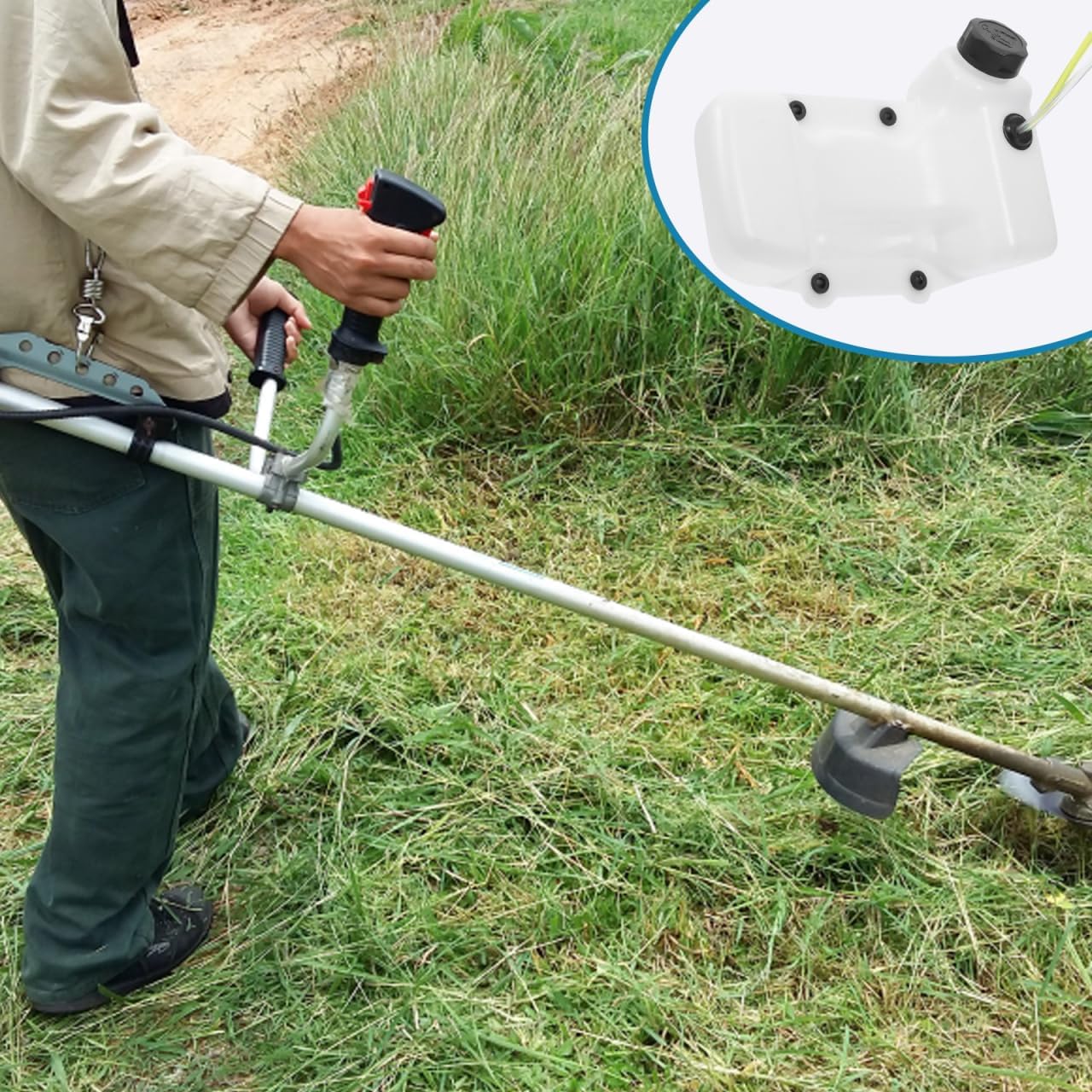 

Сборочный узел для бензиновых триммеров Белая запасная часть Совместим с кусторезами и газонокосилками Незаменимый аксессуар для садового трактора