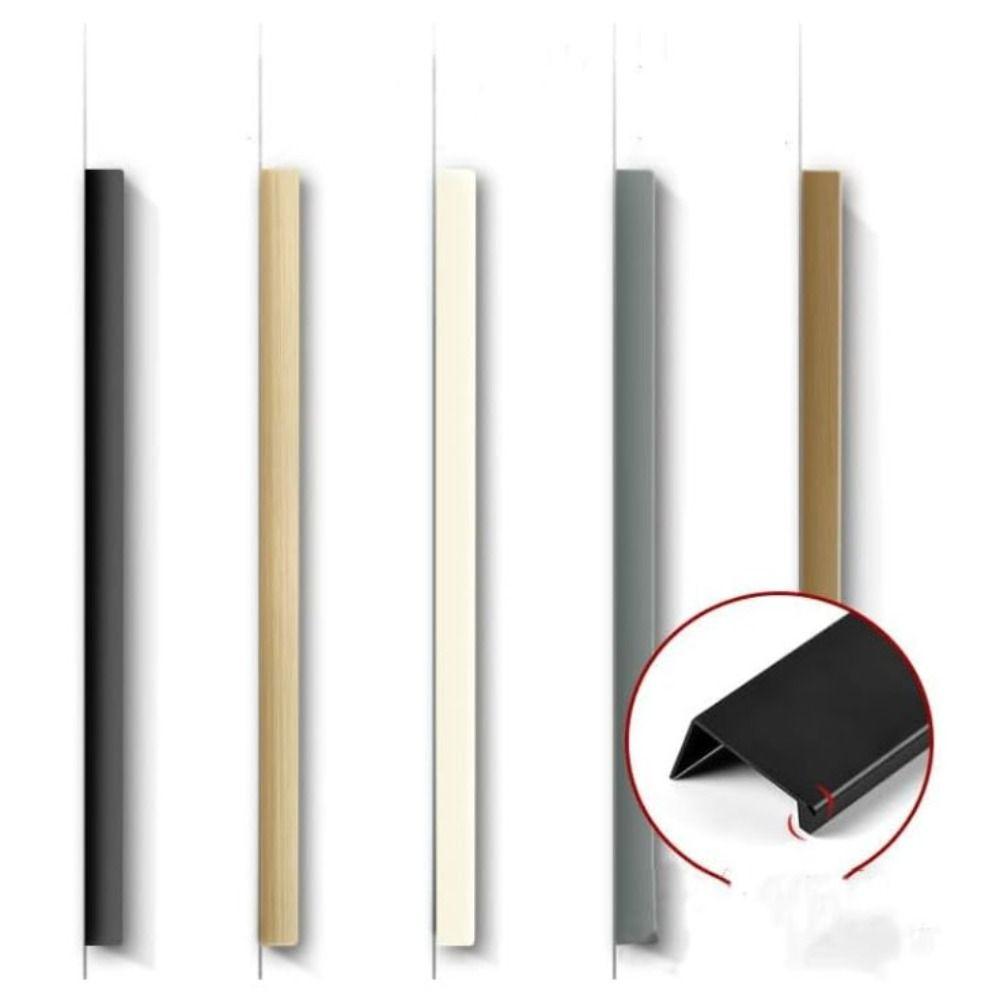 Aluminum Zinc Zinc Alloy Nvisible Cabinet Handles Morandi Color Embedded Wardrobe Handles  Drawer Handle