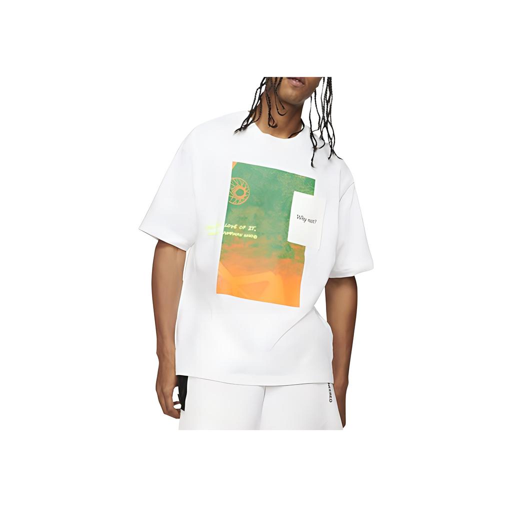 Jordan De ce nu? Tricou cu mânecă scurtă cu imprimeu sport casual Bărbați Topuri Alb DC3248-100