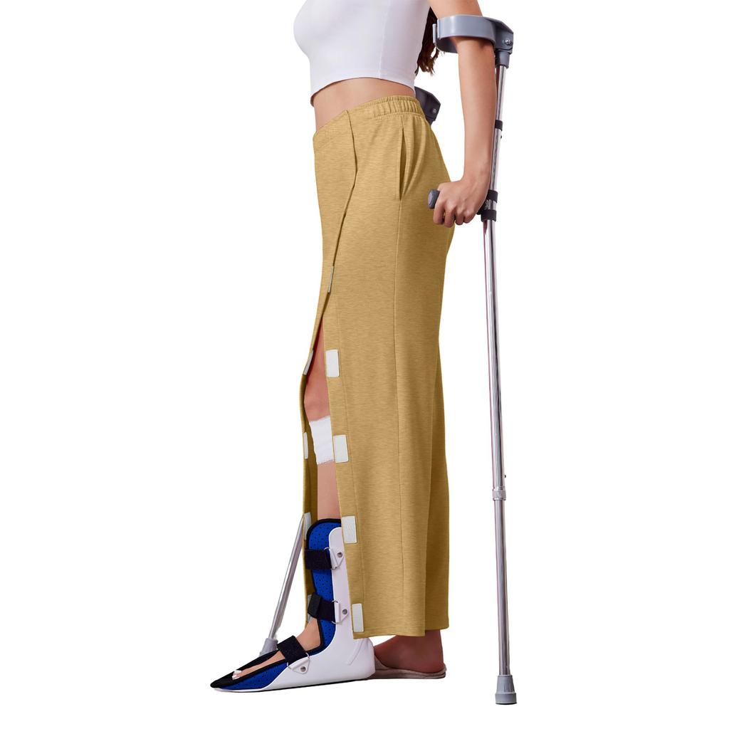 Damen - Auswärtshose mit Seitentaschen für Hüfte, Knie und Bein, leicht zugänglich, Sportliche Hose