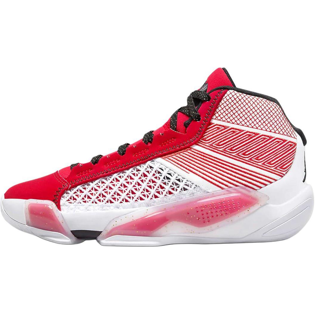 

Jordan Air Jordan 38 Abrasion Resistant Mid top Children s Basketball Shoes White Red DZ3499-100 38.5