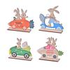 New Styles, Easter, Wooden Crafts, Rabbit Carrot Cart, Easter Rabbit Riding Bike, Wooden, Decorative Ornaments