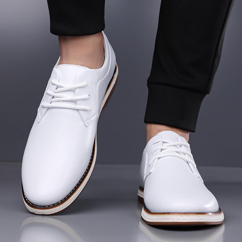 

Мужские белые Челси ручной работы, Размеры 38-50, Резиновая подошва, Модная обувь в стиле Business Casual 42 белый