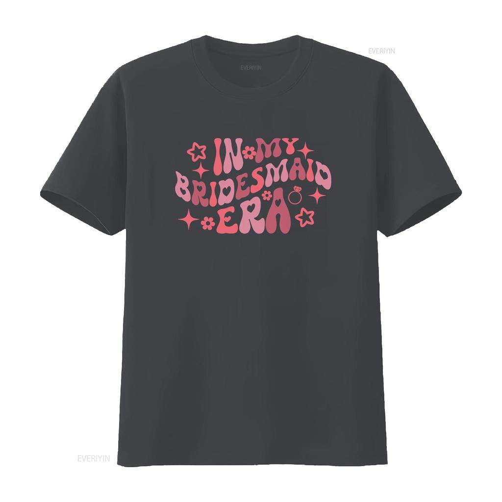 In My Bridesmaid Era T Shirt Maid Of Honor Bachelorette Bridal Party Wedding Matching  vintage Washed graphic fashion Soft