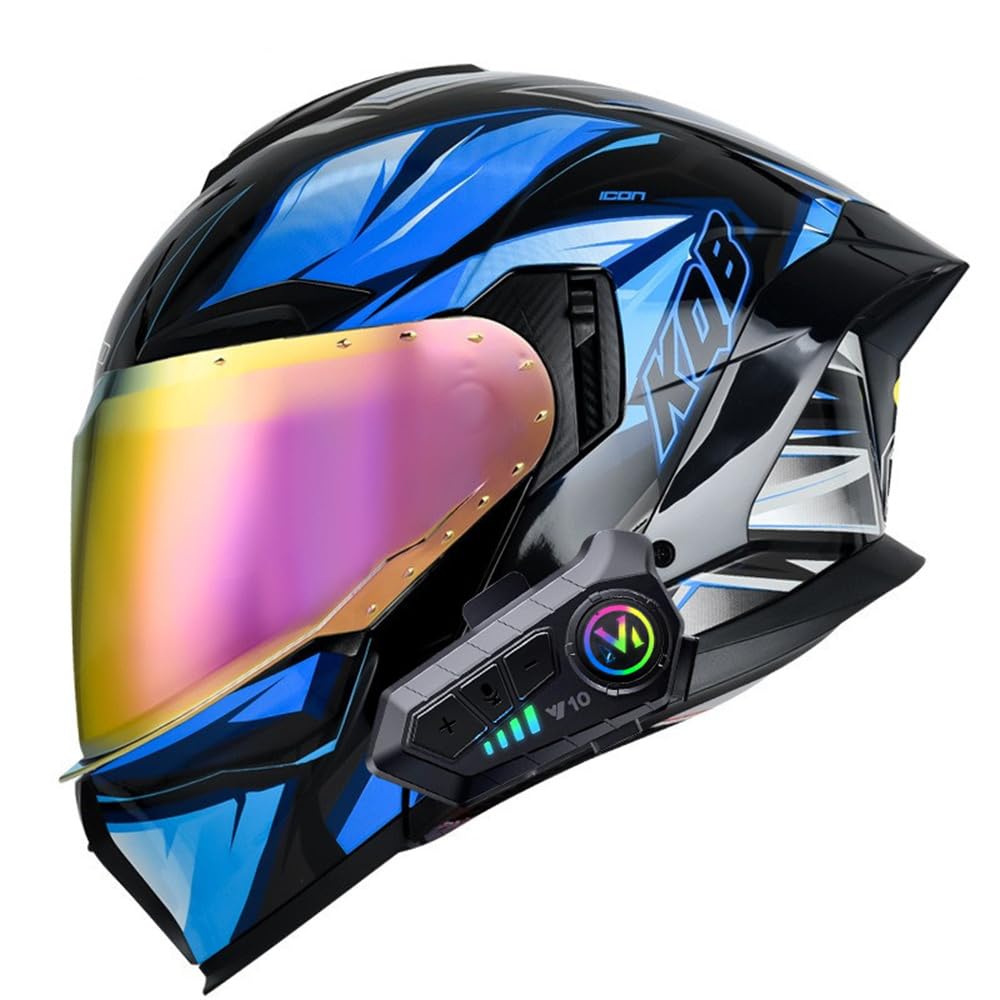 

Bluetooth Full Face Helmet, Bike Helmet, System Helmet, Jet Helmet, Rider Equipment, Flip-up, Motorcycle XX-Large