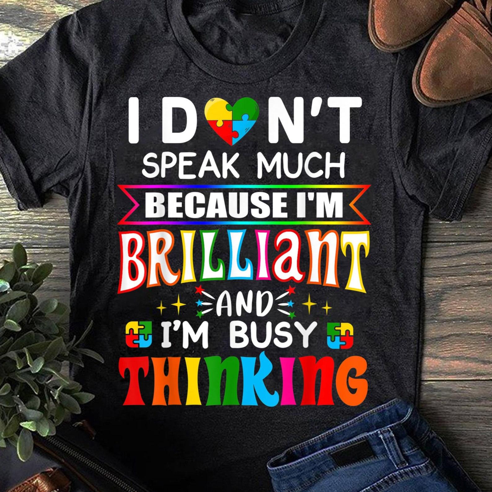 Brilliant Autism Awareness T-Shirt: Unisex Cotton Tee XL