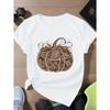 European Size Stylized Pumpkin Illustration Women's Plus Size Sports Short Sleeve T-Shirt