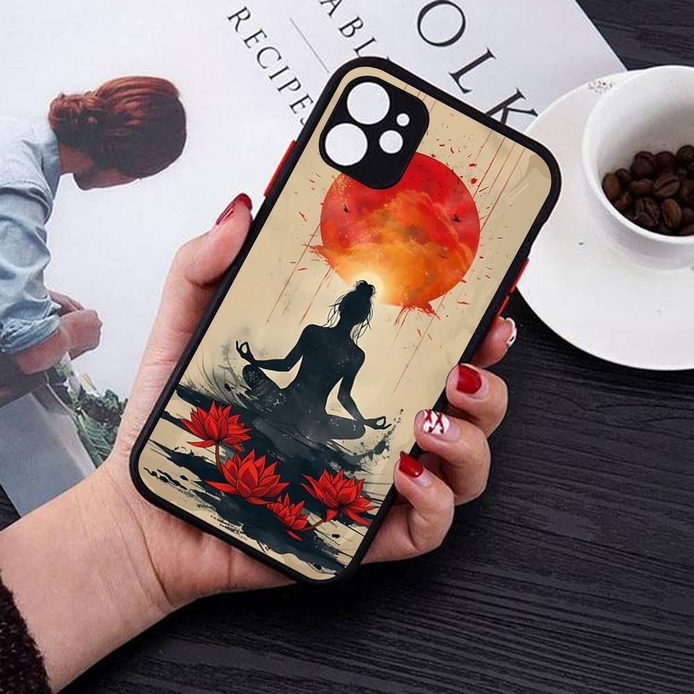 The Yoga Phone Case For IPhone 14 11 12 13 Mini Pro Max 8 7 Plus X XR XS MAX Translucent Matte Cover