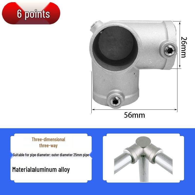 20/25/32mm Stahlrohrverbinder: Verzinkter 6-Punkt Rundbogen-Verbindungsbefestiger