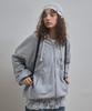 Cgp Numbering Check Patch Hoodie Zip-Up_Melange Grey