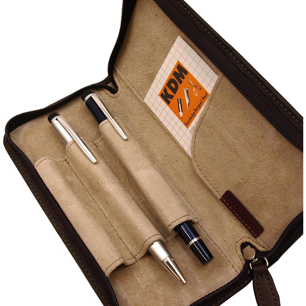 PILOT Pencil Case Pensamble Zipper Pen Case 01DBN Dark Brown PSPC01DBN