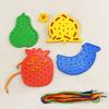 Cartoon Plastic Threading Lacing Toy Early Education Montessori Baby Threading Games DIY Lacing Learning Toy