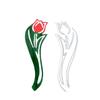 Tulip Edge Border Metal Cutting Dies Stencils for Card Making Decorative Embossing Suit Paper Cards